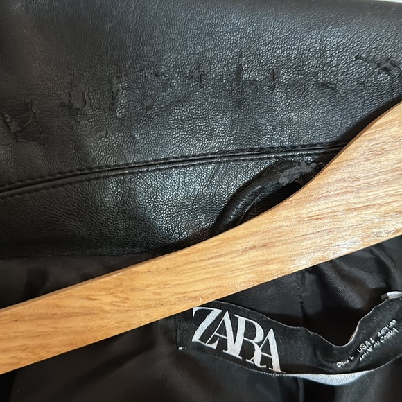 Zara Vegan Leather Jacket - Picture 2 of 3